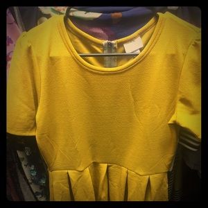 Lularoe Mustard Yellow Amelia