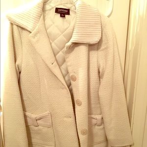 Women's Cream Colored Jacket / Coat by Coffeeshop
