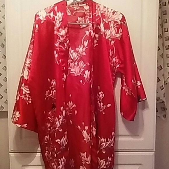Authentic Japanese kimono silk night robe