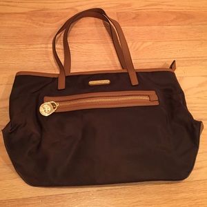 Michael Kors Nylon Kempton Small Tote Brown