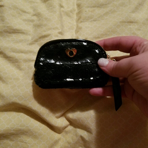 Coach Black Sequined Coin Purse