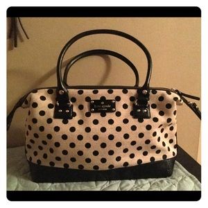 Kate Spade polka dot double handle tote