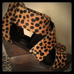 Diane von Furstensburg DVF opal Leopard Wedges