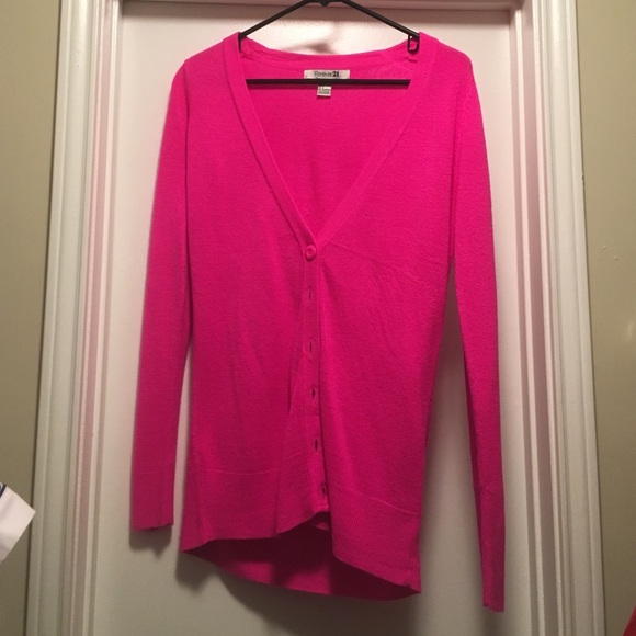 Hot pink cardigan
