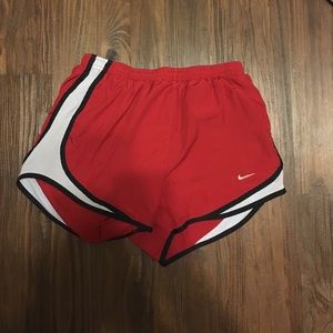Red Nike shorts size small