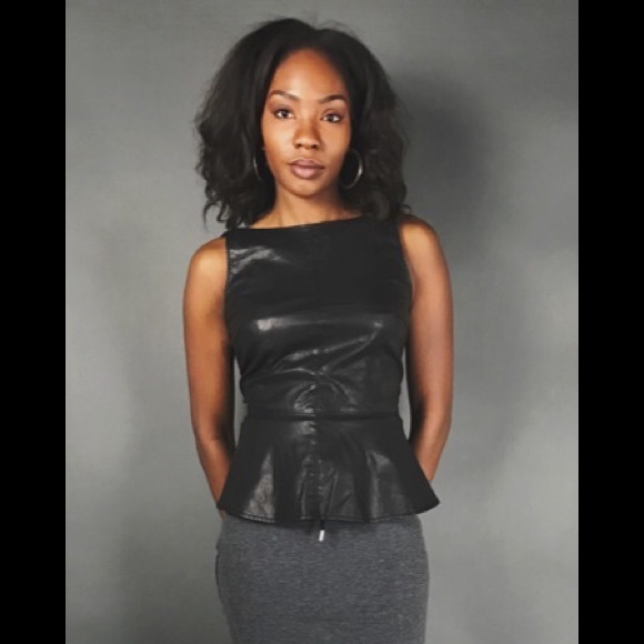 Faux Leather Peplum