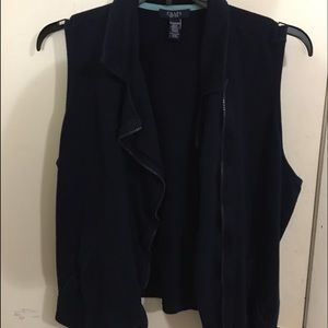 Navy blue zipper vest