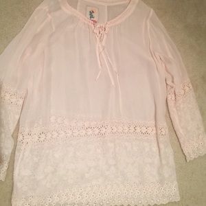 Johnny Was light pink Tunic sz L