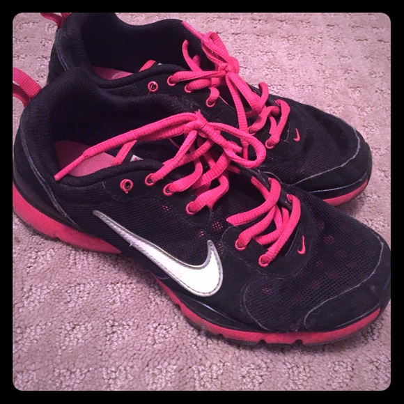 black and pink Nike running shoes!
