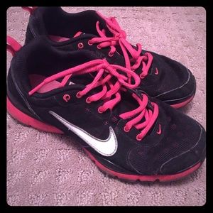black and pink Nike running shoes!