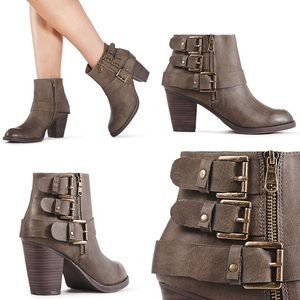 ~Reanne~ Dark Taupe Ankle Boots