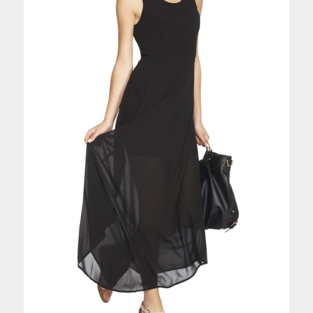 JustFab Black Dress Transparent Bottom NWT SZ Large - Picture 5 of 5