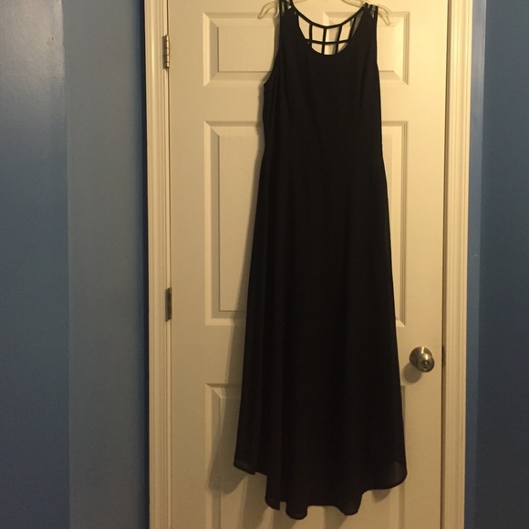 JustFab Black Dress Transparent Bottom NWT SZ Large - Picture 2 of 5