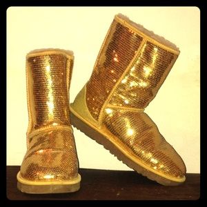 Gold Sequin Uggs