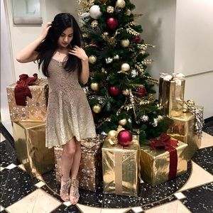 Free People Gold Ombré Dress