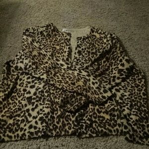 Adorable cheetah print cardigan!