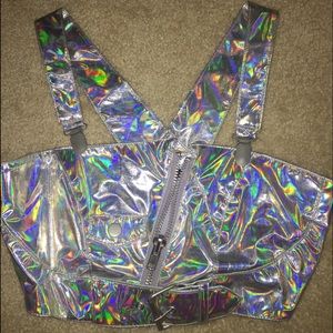 lip service holographic top