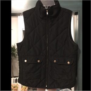 Black quilted vest