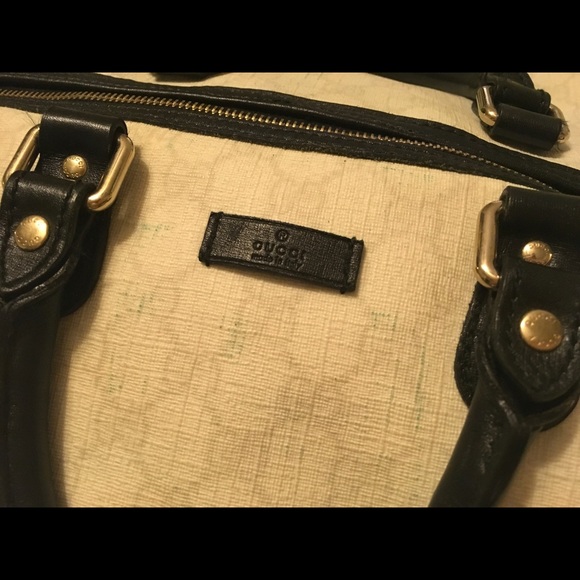 Vintage Gucci Duffle Bag white, black and gray - Picture 2 of 4