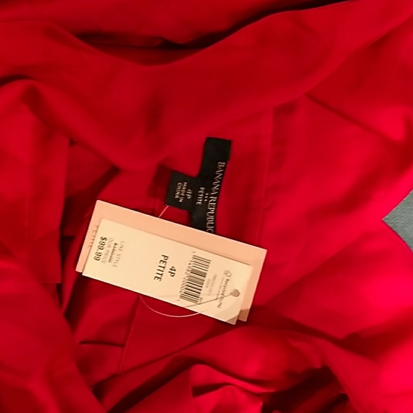 NWT Banana Republic V-neck hot pink satiny dress - Picture 2 of 7