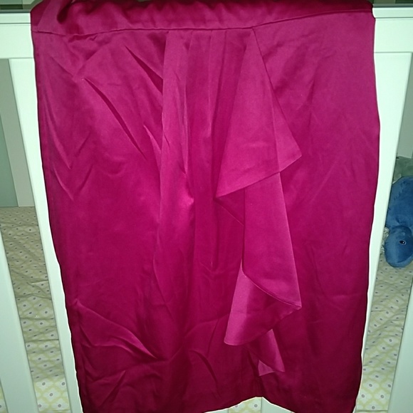 NWT Banana Republic V-neck hot pink satiny dress - Picture 6 of 7