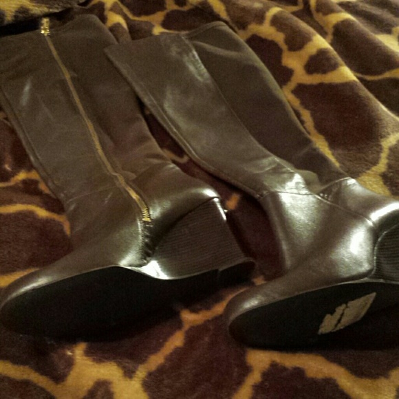 Michael michael Kors knee high wedge boots