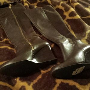 Michael michael Kors knee high wedge boots