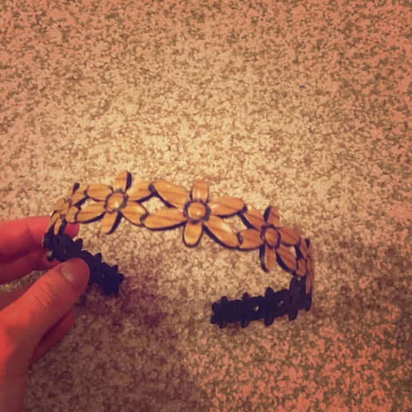 Floral "wood" headband