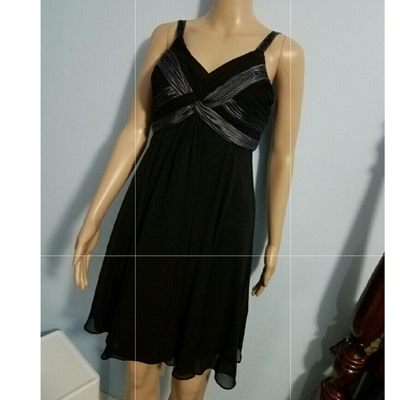 Metalic gray and glack dress