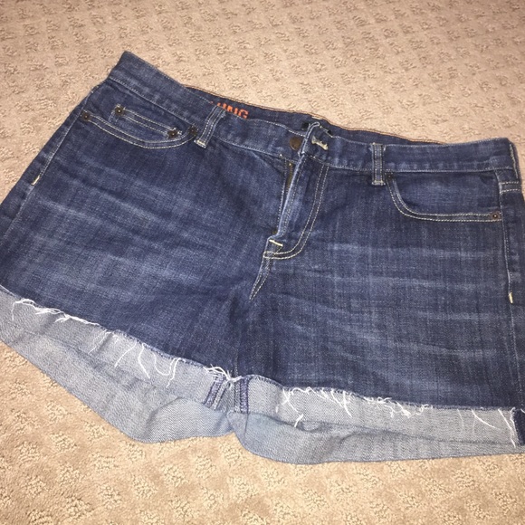 J crew dark wash jean shorts!