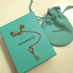 Tiffany & Co. Heart Key Pendant and Chain