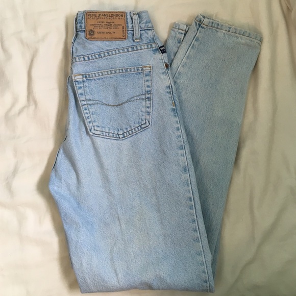 Vintage light high waisted button fly mom jeans - Picture 4 of 4