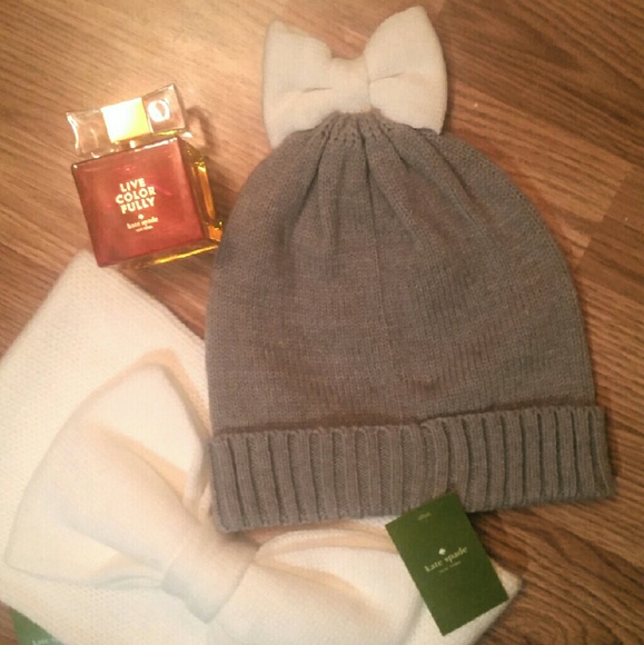 NWT Kate Spade Bow Beanie Hat