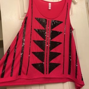 Pink and black shirt