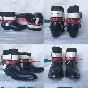 7/7.5 red white and blue vintage boot refashion