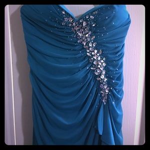 Teal floor length formal dress size 24w
