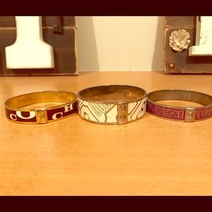 All 3 Coach bracelets