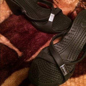 Crocs high heeled shoes