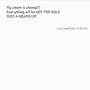 CLOSET CLOSING!!!!