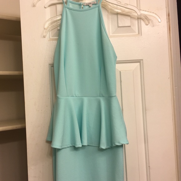 Peplum fit mini dress