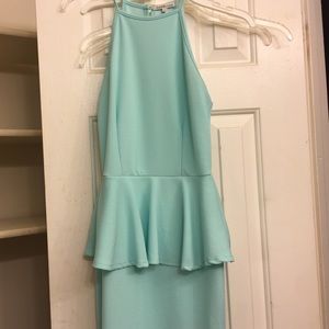 Peplum fit mini dress