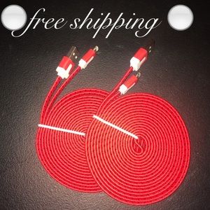 Red iPhone USB chargers