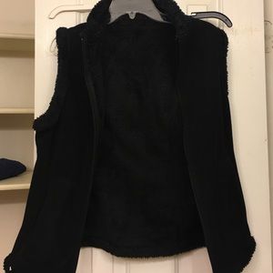 Black fur vest