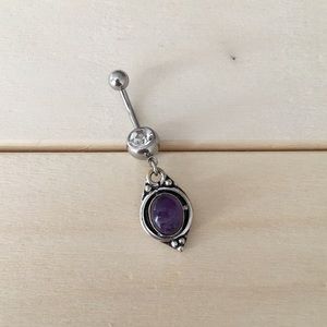 Amethyst Belly Button Ring