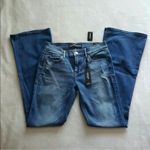 Express Slim Flare Mid-Rise Jeans