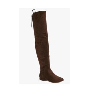 brown over the knee boots (asos)
