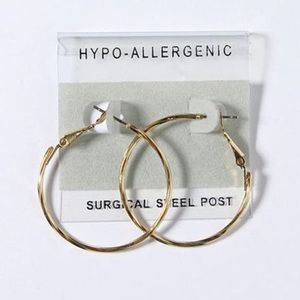 Hypoallergenic Gold Hoop Earrings
