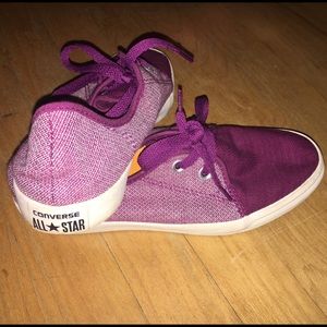 Burgundy/purple converse sneakers