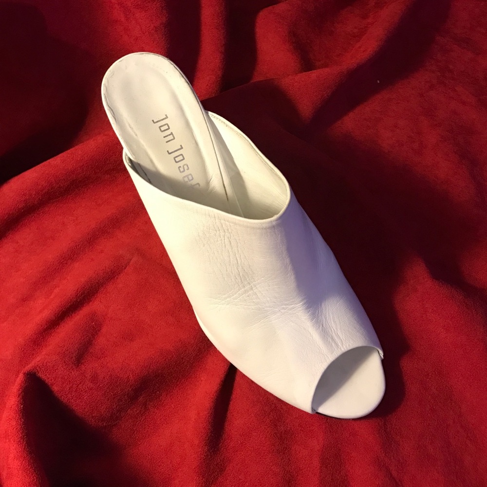 Jon Joseph white leather shoes