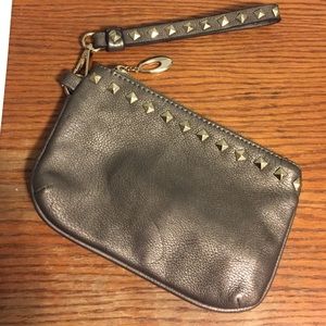 Studded metallic wristlet